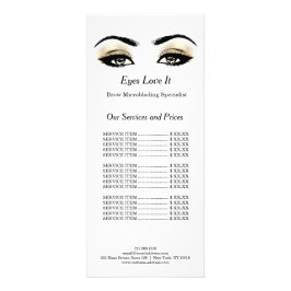 Makeup Beauty Salon Name Microblanding Lashes Werbekarte