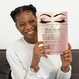 Makeup Beauty Salon Pink Glitzer Flyer Blush Lash