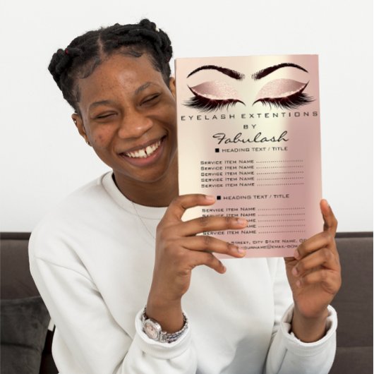 Makeup Beauty Salon Pink Glitzer Flyer Blush Lash