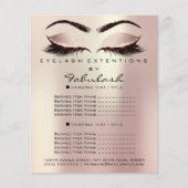 Makeup Beauty Salon Pink Glitzer Flyer Blush Lash (Vorne)