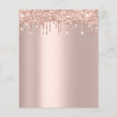 Makeup Beauty Salon Pink Glitzer Flyer Brows Lash (Hinten)