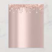 Makeup Beauty Salon Pink Glitzer Flyer Eyelashes (Hinten)