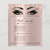 Makeup Beauty Salon Pink Glitzer Flyer Eyelashes (Vorne)