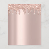 Makeup Beauty Salon Pink Glitzer Flyer Lashes (Hinten)