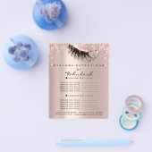 Makeup Beauty Salon Pink Glitzer Flyer Lashes (Einzeln)
