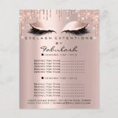 Makeup Beauty Salon Pink Glitzer Flyer Park Lash (Vorne)