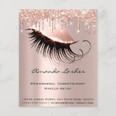 Makeup Beauty Salon Pink Glitzer Flyer Park Rose (Hinten)