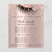 Makeup Beauty Salon Pink Glitzer Flyer Park Rose (Vorne)