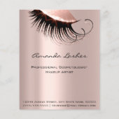 Makeup Beauty Salon Pink Glitzer Flyer Park Rose (Hinten)
