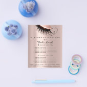Makeup Beauty Salon Pink Glitzer Flyer Park Rose (Einzeln)