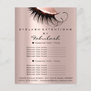 Makeup Beauty Salon Pink Glitzer Flyer Park Rose