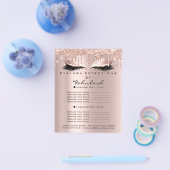 Makeup Beauty Salon Pink Glitzer Flyer Park Tropfe (Einzeln)