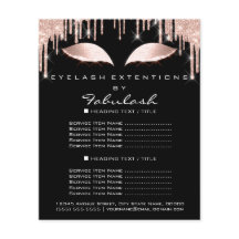 Makeup Beauty Salon Pink Glitzer Flyer Spark Schwa