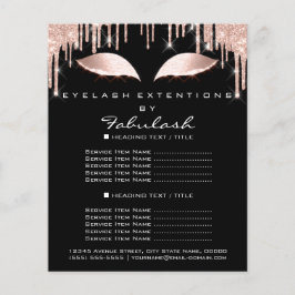 Makeup Beauty Salon Pink Glitzer Flyer Spark Schwa