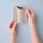 Makeup Beauty Salon Pink Gray Rose Flyer (Gruppe)