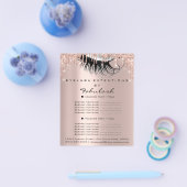 Makeup Beauty Salon Pink Gray Rose Flyer (Einzeln)