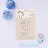 Makeup Beauty Salon Price List Flyer (Einzeln)