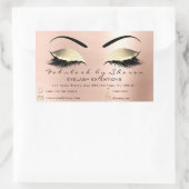 Makeup Beauty Salon Pulver Rose Kontakt Rechteckiger Aufkleber (Tasche)