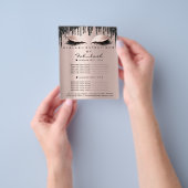 Makeup Beauty Salon Rose Black Tropfens Flyer Lash (Gruppe)