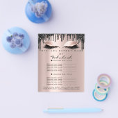 Makeup Beauty Salon Rose Black Tropfens Flyer Lash (Einzeln)