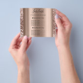 Makeup Beauty Salon Rose Glitzer Flyer Haarnails (Gruppe)