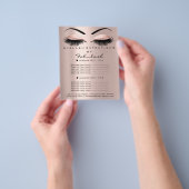 Makeup Beauty Salon Rose Glitzer Flyer Lash Brows (Gruppe)
