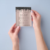 Makeup Beauty Salon Rose Glitzer Flyer Schwarze Tr (Gruppe)