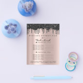 Makeup Beauty Salon Rose Glitzer Flyer Schwarze Tr (Einzeln)
