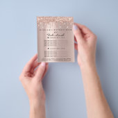 Makeup Beauty Salon Rose Glitzer Flyer Tropfen 2 S (Gruppe)