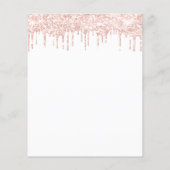 Makeup Beauty Salon Rose Glitzer Flyer Weißer Trop (Hinten)