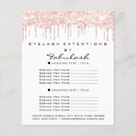 Makeup Beauty Salon Rose Glitzer Flyer Weißer Trop