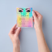 Makeup Beauty Salon Rose Glitzer Holograph Unicorn Flyer (Gruppe)