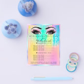 Makeup Beauty Salon Rose Glitzer Holograph Unicorn Flyer (Einzeln)