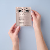 Makeup Beauty Salon Rose Glitzer Preise Eyelashes Flyer (Gruppe)