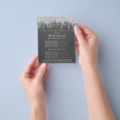 Makeup Beauty Salon Silver Tropfen Gray Kraft Flyer (Gruppe)