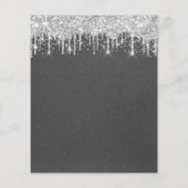 Makeup Beauty Salon Silver Tropfen Gray Kraft Flyer (Hinten)