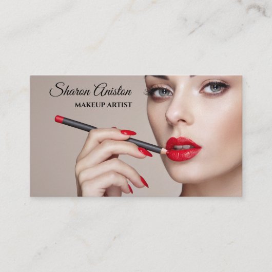 Makeup & Beauty Salon Visitenkarte (Vorderseite)