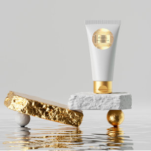 Makeup Beauty Shop Frame Gold Gefallen Lace Runder Aufkleber