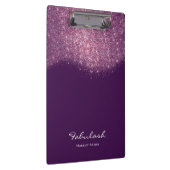 Makeup Beauty Studio Glitzer Pink Lila Violet Klemmbrett (Rechts)