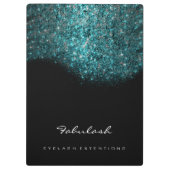 Makeup Beauty Studio Lashes Ocean Blue Sequin Klemmbrett (Rückseite)