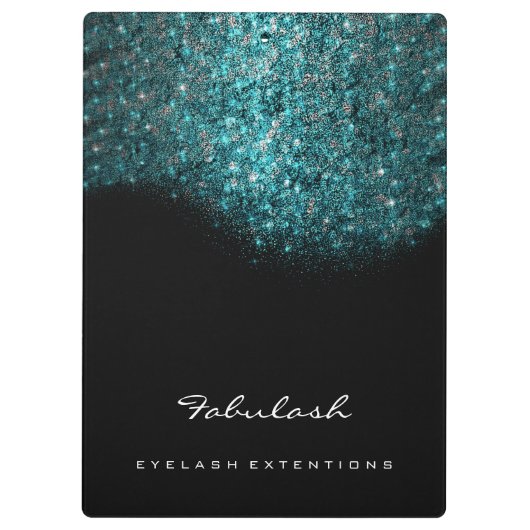 Makeup Beauty Studio Lashes Ocean Blue Sequin Klemmbrett (Rückseite)