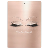 Makeup Beauty Studio Lashes Rose Gold White Klemmbrett (Rückseite)