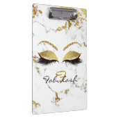 Makeup Beauty Studio Lashes White Marble Gold Klemmbrett (Rechts)