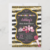 Makeup Birthday Einladung / Glamour Party (Vorderseite)