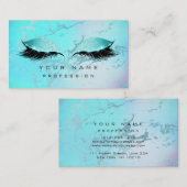 Makeup Blue Eyes Lashes Glitzer Ombre Visitenkarte (Vorne/Hinten)