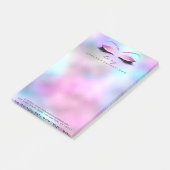 Makeup Blue Lashes Rose Post-it Klebezettel (angewinkelt)