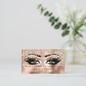 Makeup Brown Eyebrow Lashes Tropfen Aftercare Visitenkarte (Stehend Vorderseite)