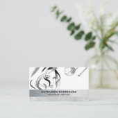 Makeup Brushed Woman Posing Visitenkarte (Stehend Vorderseite)