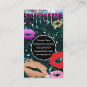 Makeup Brushes | FUNKELND GLITZER | Kisses Visitenkarte (Rückseite)