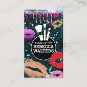 Makeup Brushes | FUNKELND GLITZER | Kisses Visitenkarte (Vorderseite)